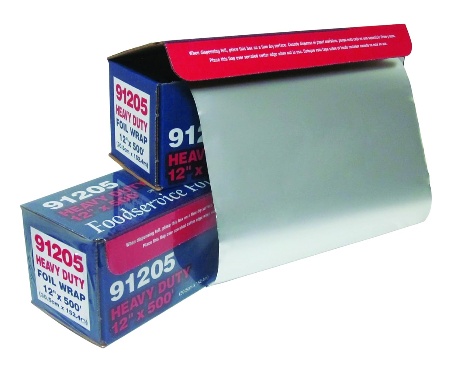 Durable Heavy Duty Aluminum Foil Roll, 12" Width x 500