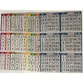 Bingo Paper Game Cards - 6 cards - 10 sheets - 125 books of 10 sheets