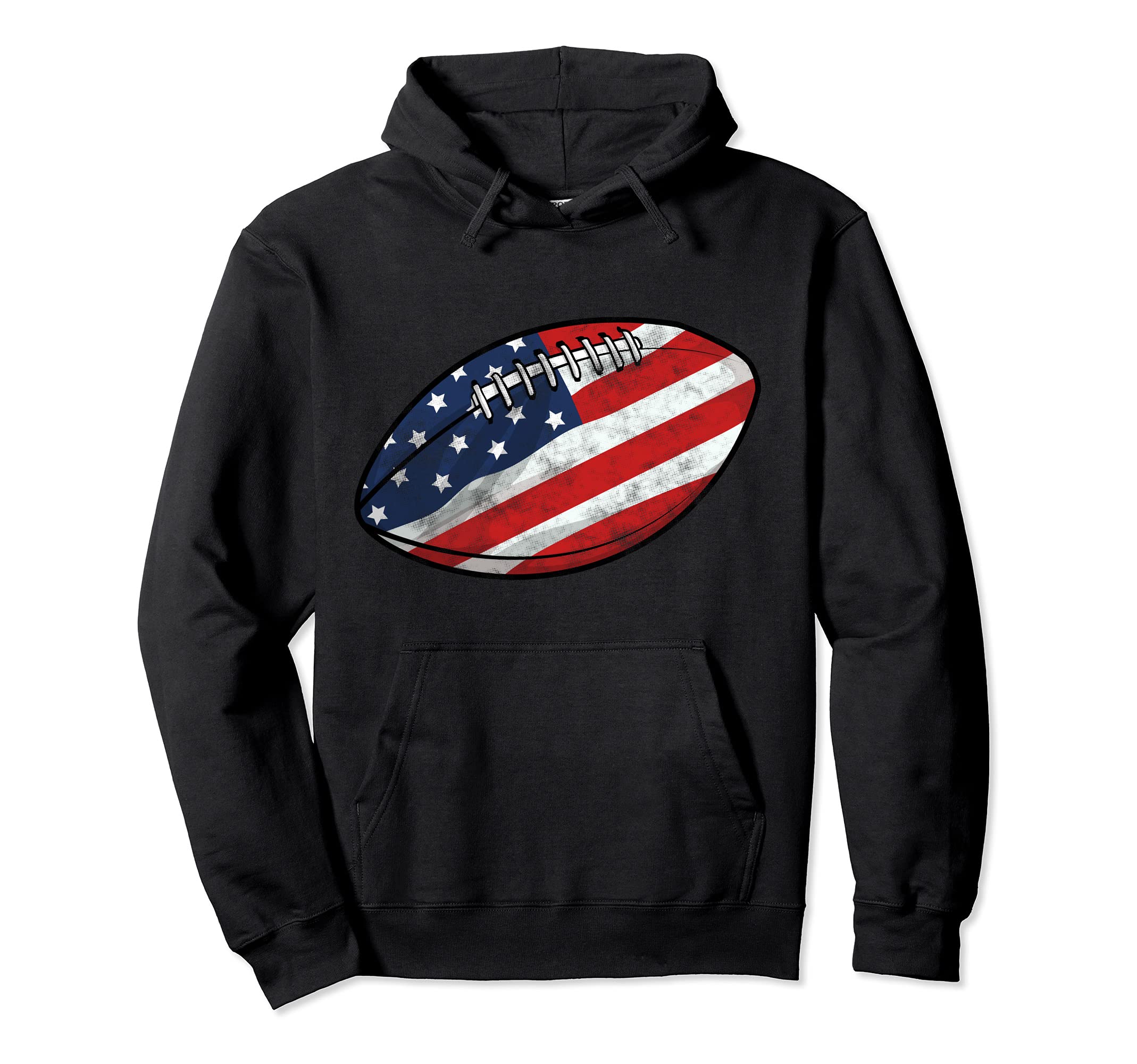 American Football USA Flag Pullover Hoodie