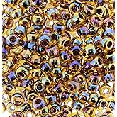 6/0 Round Berry Lined LT Topaz AB MIYUKI Seed Beads APPX 20GM Tube
