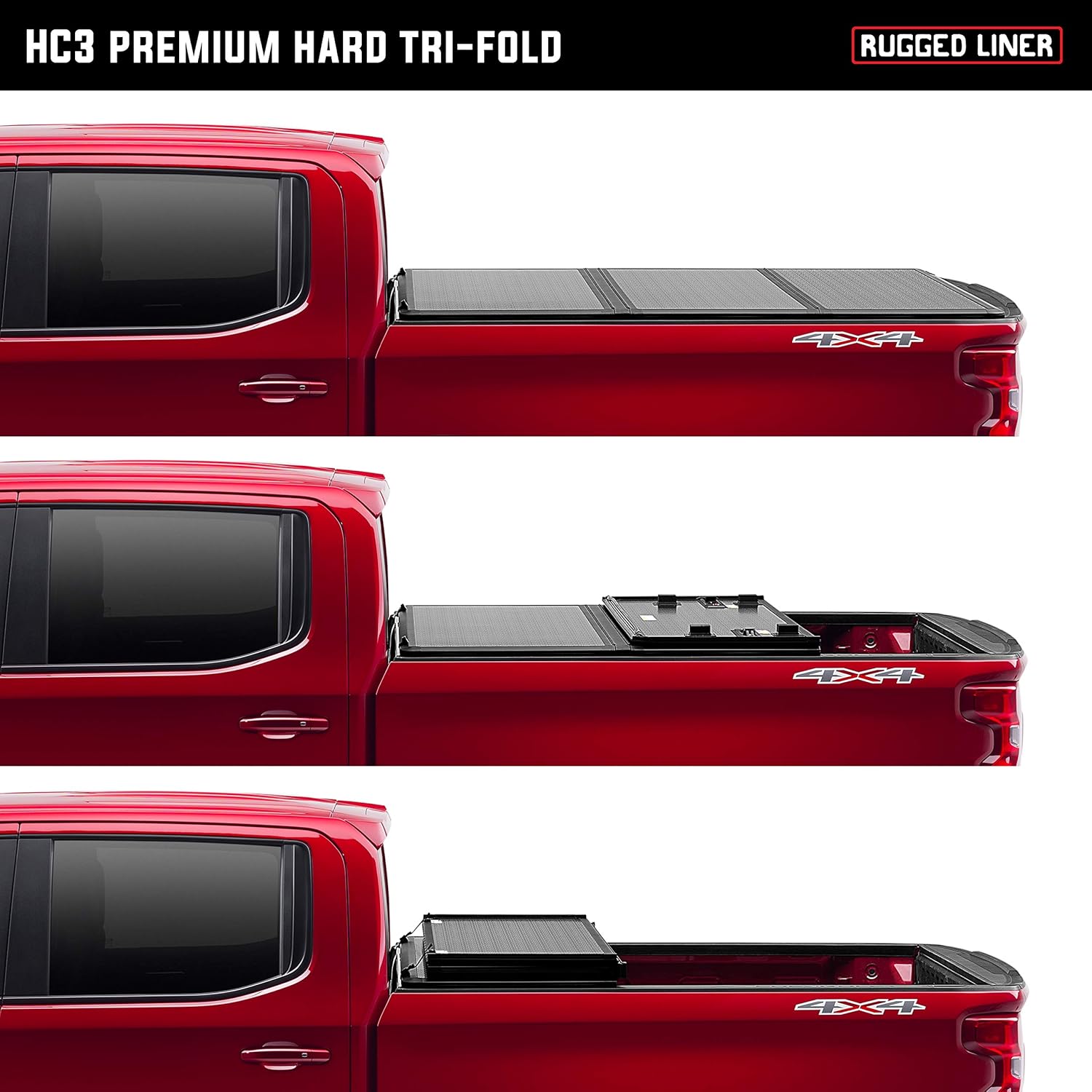 Amazon Com Rugged Liner Hc3 Premium Hard Folding Truck Bed Tonneau Cover Hc3 Hrl17 Fits 2017 2021 Honda Ridgeline 5 4 Bed 64 Automotive