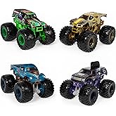 Monster Jam, Official Reveal The Steel 4-Pack of Color-Changing Die-Cast Monster Trucks, 1:64 Scale