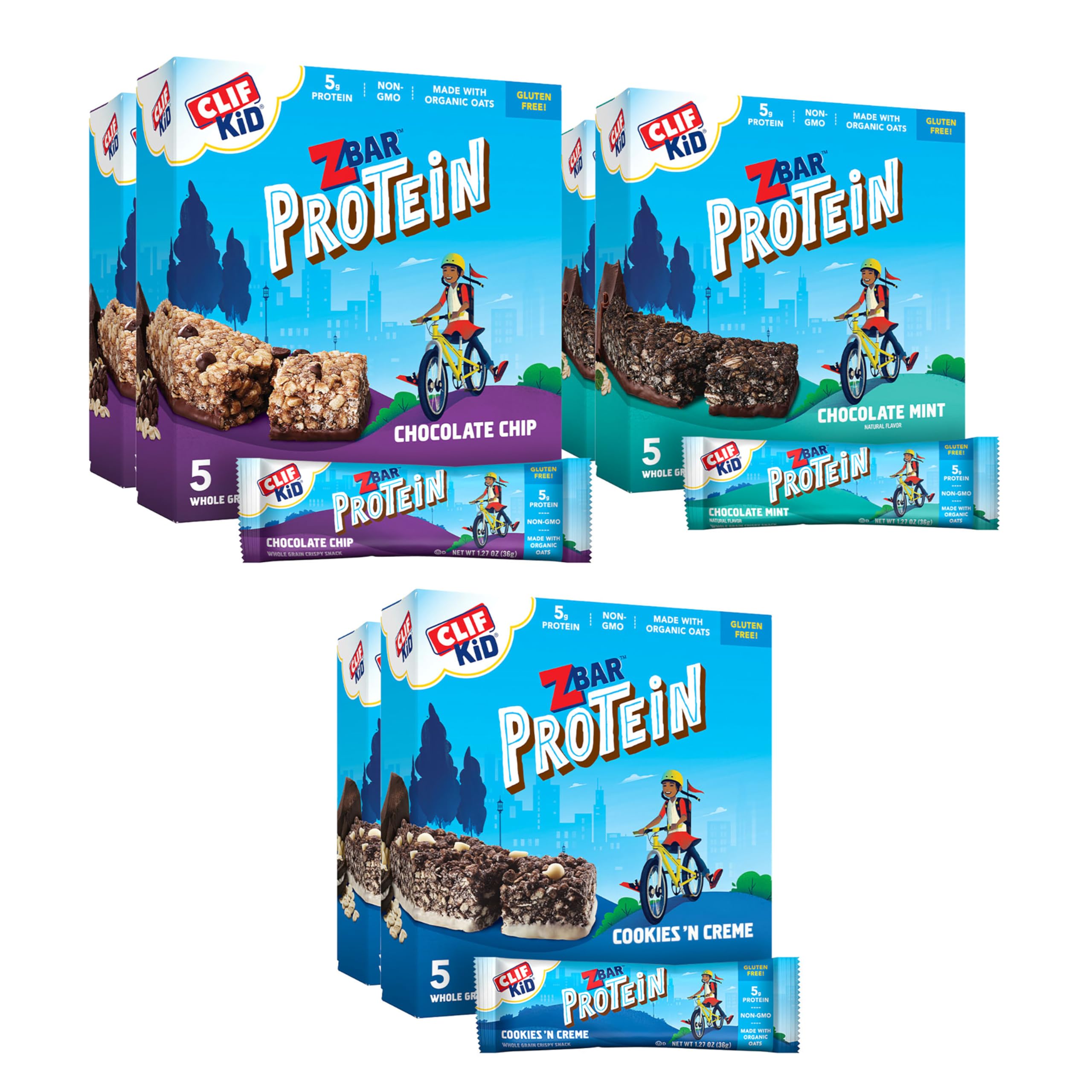 Photo 1 of ***BB DEC 2025***
Zbar Protein - Chocolate Chip, Chocolate Mint, and Cookies 'n Creme - Variety Pack - Crispy Snack Bars - Made with Organic Oats - Non-GMO - 5g Protein - Gluten Free Protein Bars (30 Pack)