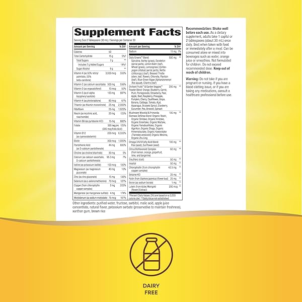 NATURE’S WAY ALIVE! MAX POTENCY COMPLETE LIQUID MULTIVITAMIN, LIQUID VITAMIN PROMOTES ENERGY METABOLISM, HEART & MUSCLE FUNCTION* WITH VITAMINS A, B, C, D, MULTIVITAMINS FOR WOMEN & MEN, 30.4 FL OZ