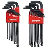 CRAFTSMAN Ball End Hex Key Set, SAE/MM, 26 Piece