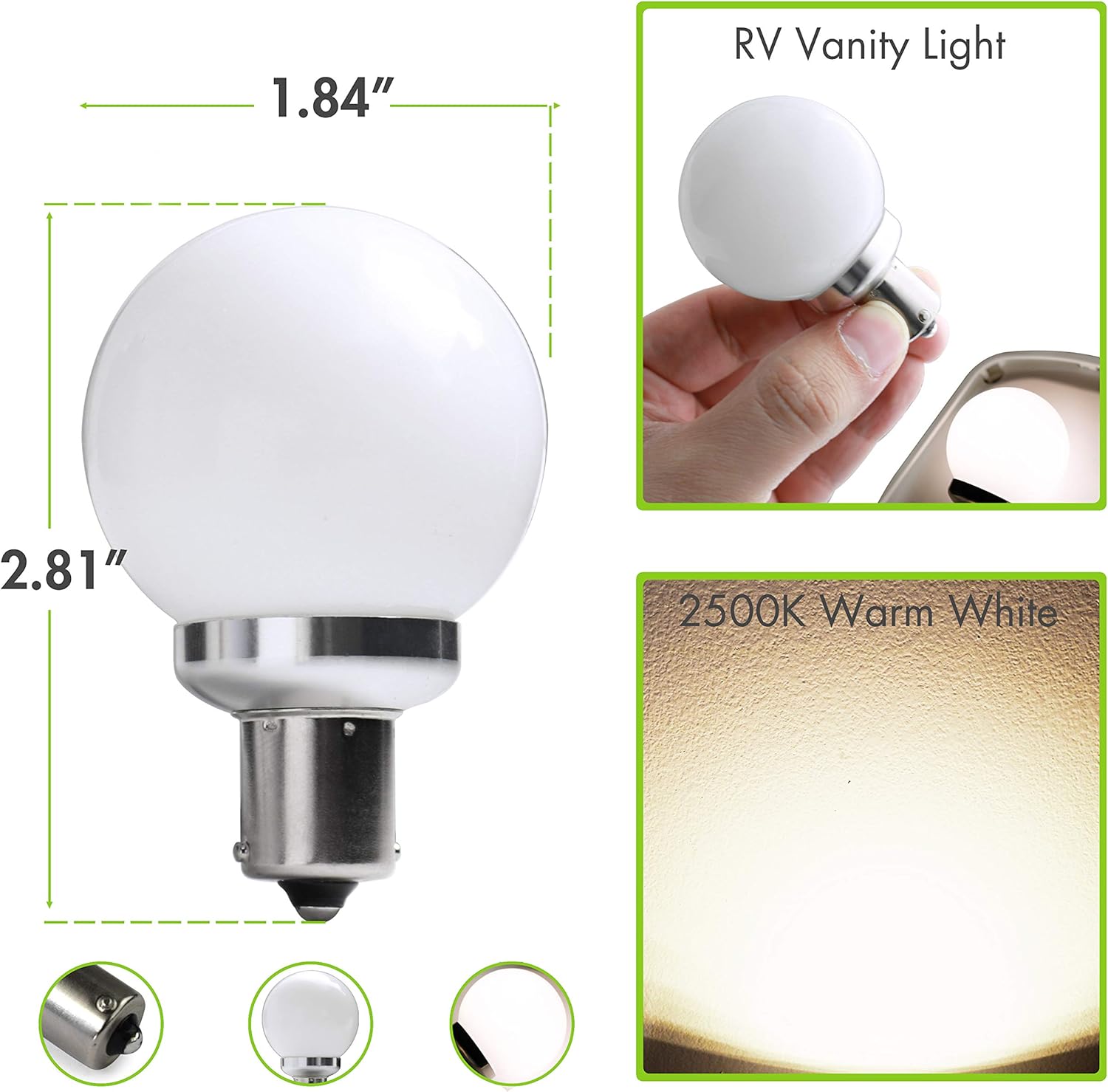 Natural White Leisure Led 12v Rv Led Light Bulbs Ba15s 20 99 1141 1156 12v Vanity Replacement Bulbs For 5th Wheel Camper Trailer Motorhomes Marine Boat Interior Light Bulb Natural White 4000k 3 Pack