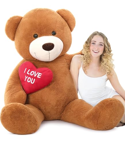 Amazon.com: MaoGoLan Giant Teddy Bear 5 Feet - I Love You Red