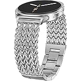Minyee Metal Band Compatible with Samsung Galaxy Watch 8 40mm 44mm/ 8 Classic 46mm Bands, No Gap One-Click Dressy Stainless Steel Metal Gold Multi-chain Strap Mermaid Style Link Bracelet Wristband