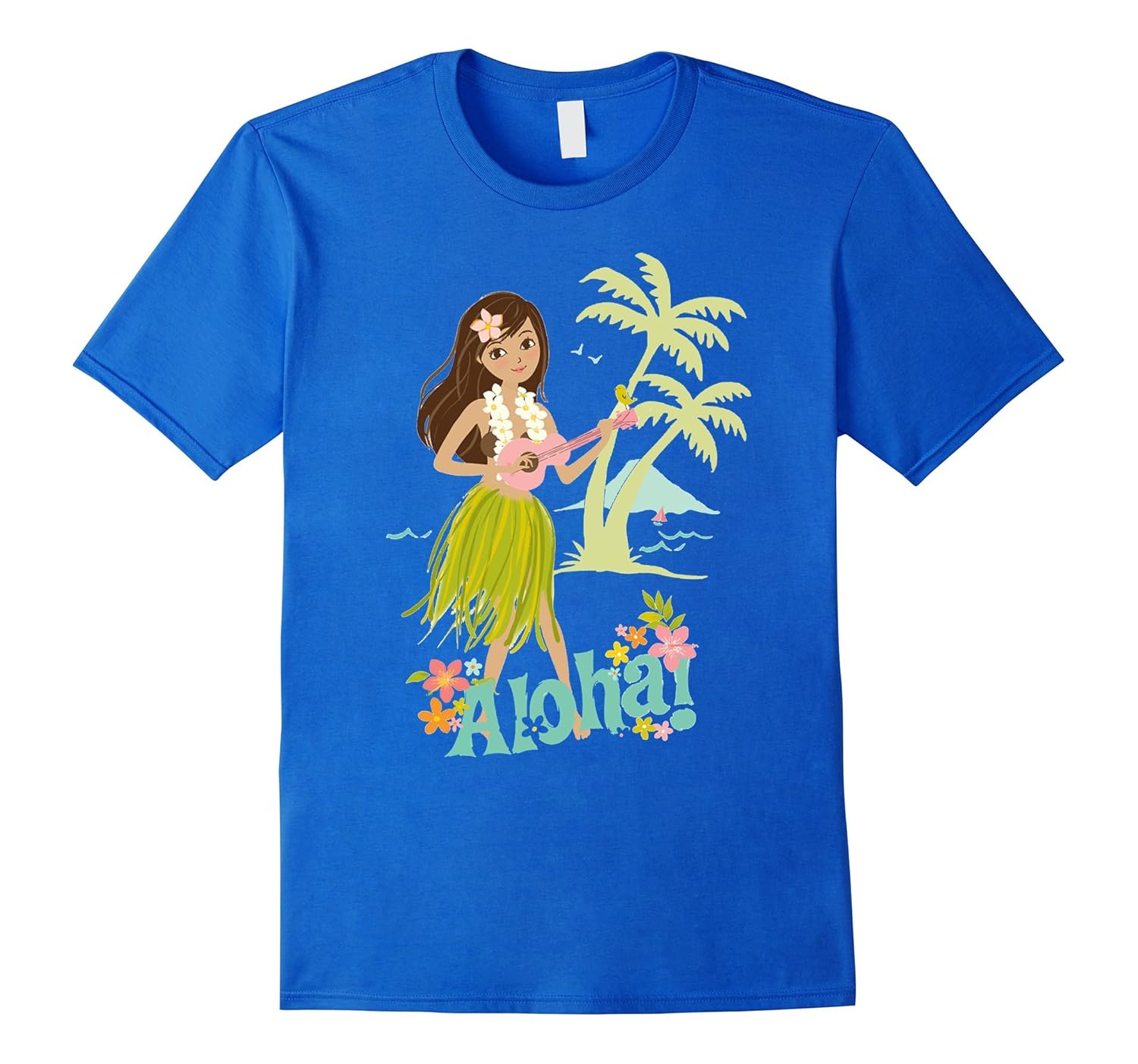 Vintage Hawaiian Hula Girl Shirt Tropical Beach AlohaBN Banazatee