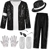 Woaproer Kids 80s 90s Pop Star Costume, Dance Party Outfit, Halloween Costume