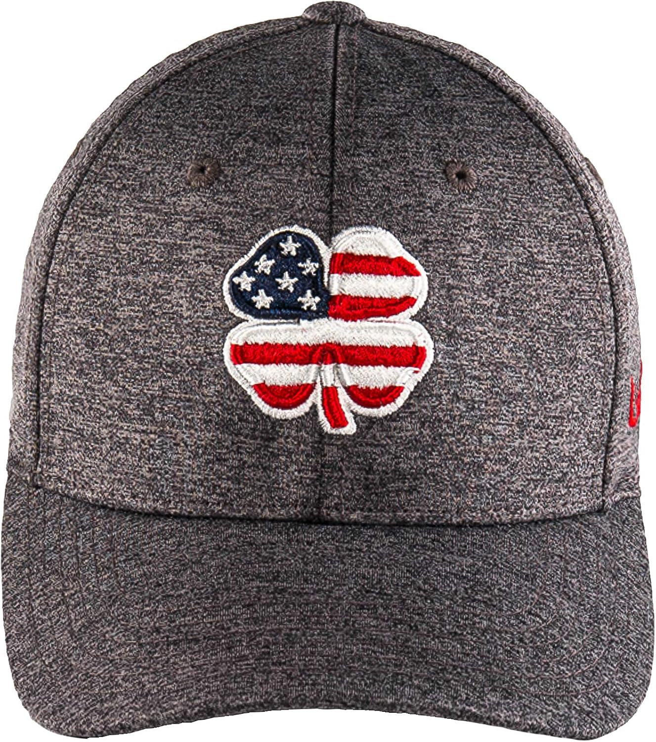 Black Clover USA Flag Heather Flex Cap USA Flag Clover Charcoal S M 