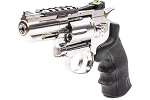 Black Ops Exterminator 2.5 Inch BB Gun Revolver, Air Gun, Guns for Adults, CO2 Pistol, .177 Caliber Pellets & BB Pistols, Full Metal, 12g Cartridges, 350 FPS, Chrome Finish