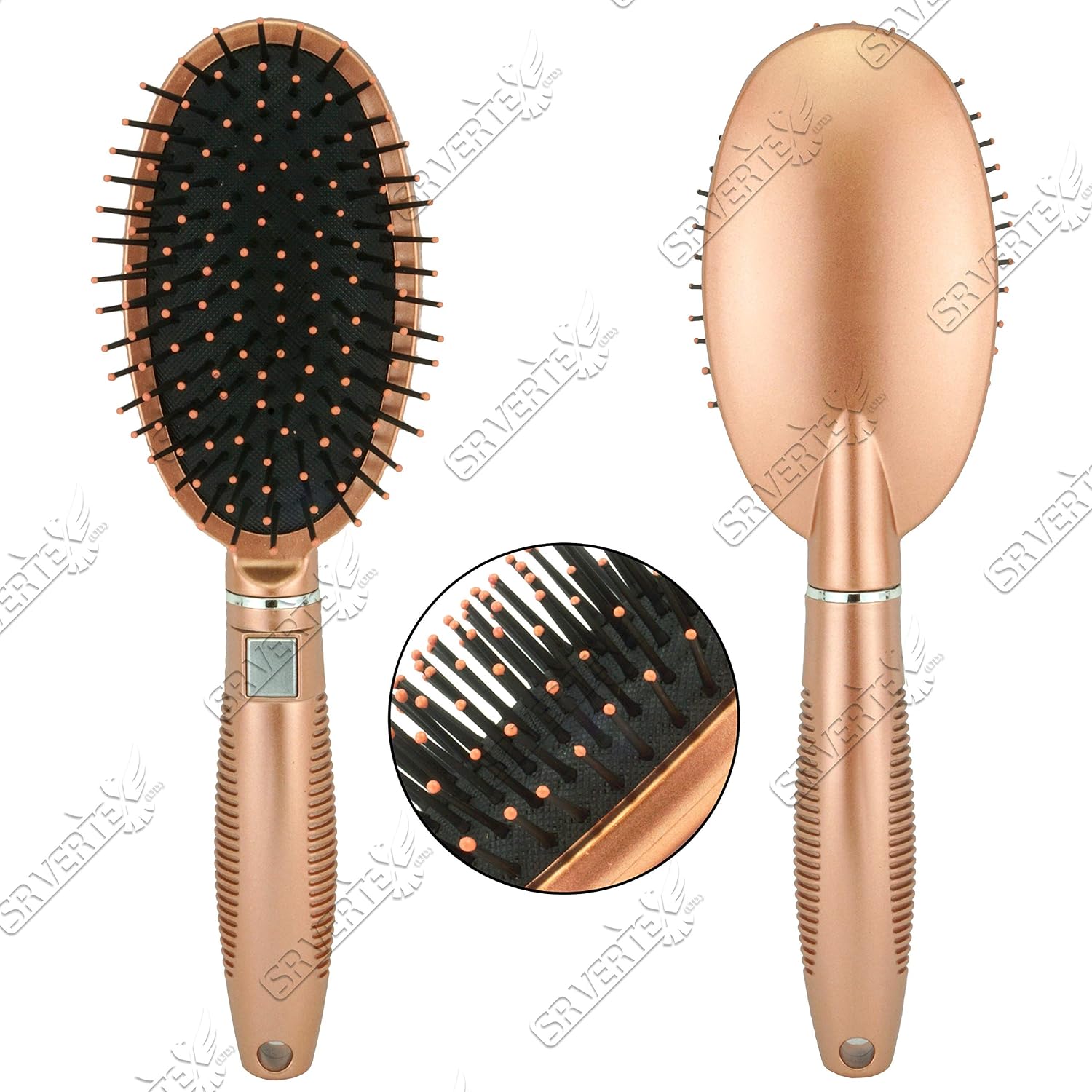 3 Pieces Girls Paddle Hair Brushes Set, Cushioned Brushes with Soft Bristles, Glitter Star Design Hair Detanglers - Image 5