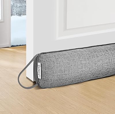 fowong Draft Excluder for Doors 87 x 10 cm Heavy Duty Grey