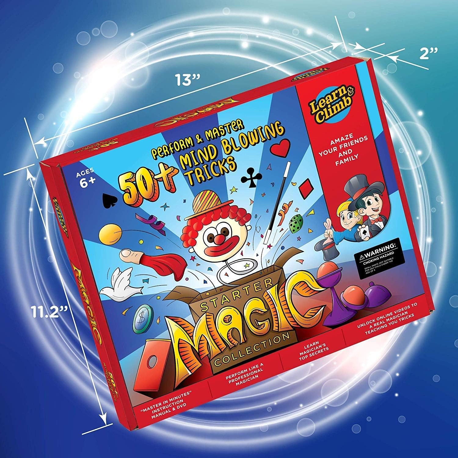 Learn & Climb Magic kit Set for Kids - 50+ Magic Tricks. Clear Instruction Manual & DVD: Toys & Games