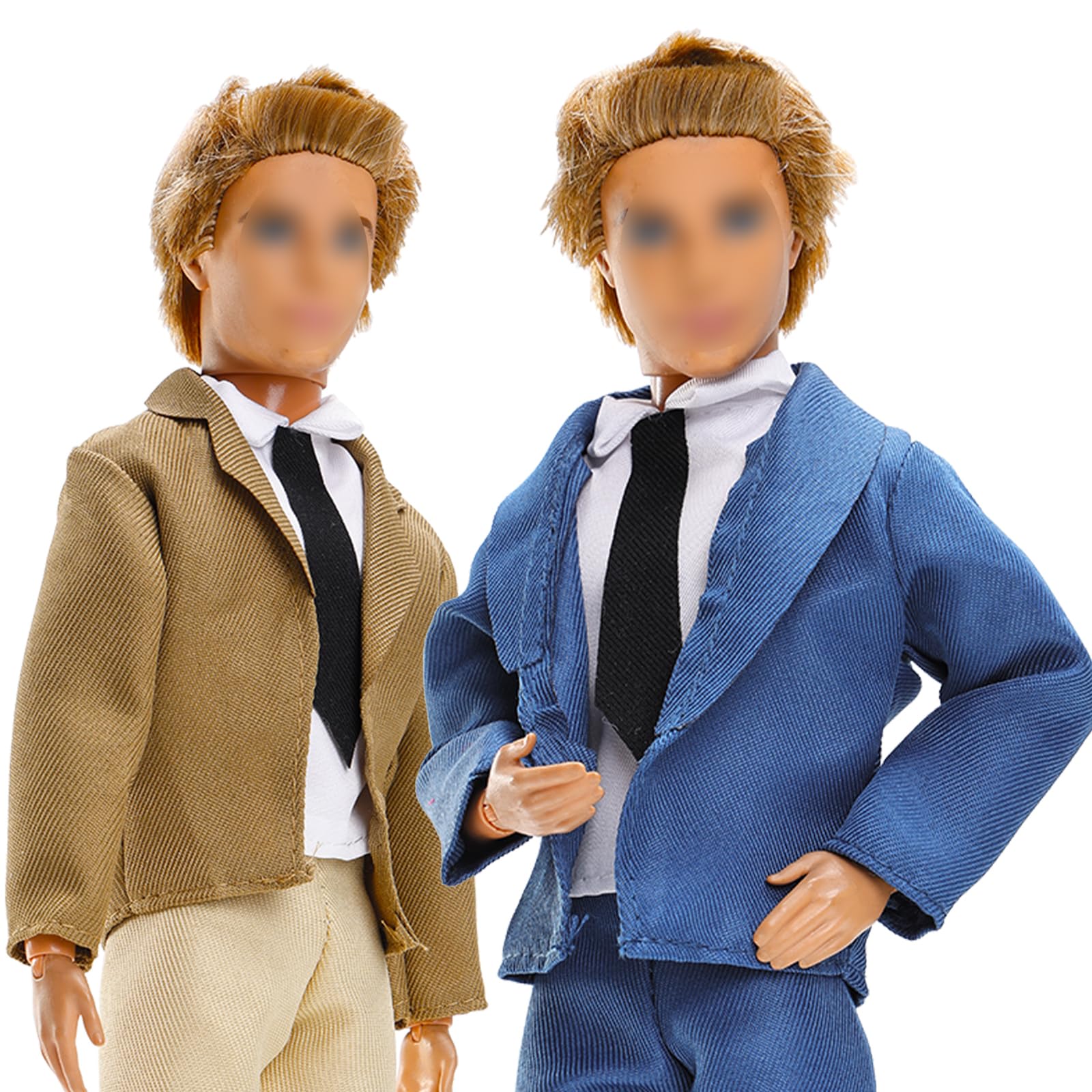 Miunana Lot 16 Items Doll Clothes & Accessories Classic Black Suit for Boy Doll Include Random 4 PCS Casual Wear + 5 PCS Dolls Pants + 3 Pairs of Shoes Laptop Water Bottles
