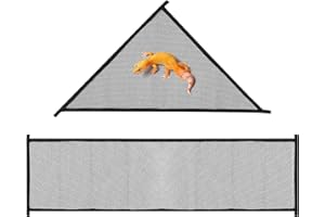 2-Pack Large Bearded Dragon Hammock Set (1 Rectangle + 1 Triangle), Reptile Tank Accessories with Strong Suction Cups, Lounge