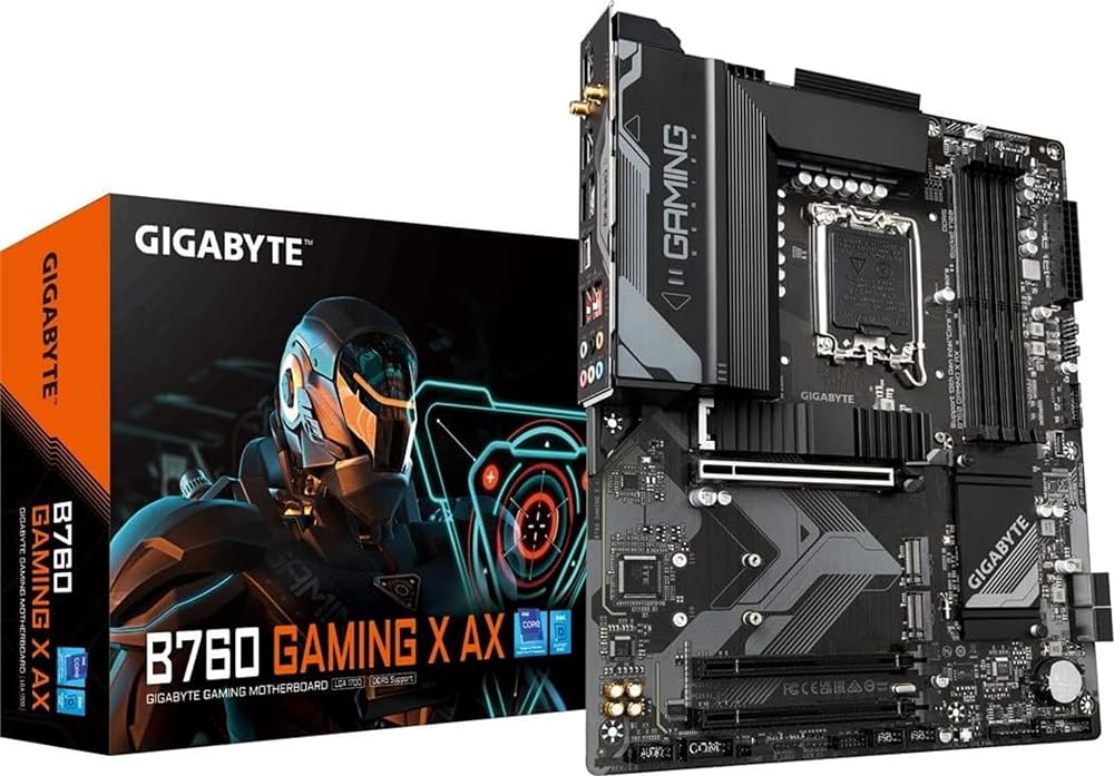 Gigabyte B760 GAMING X AX Motherboard Intel 14th Gen DDR5 7600MHz PCIe M.2 WiFi