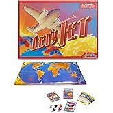 SimplyFun Let’s Jet World Geography Game - Educational Board Game for Kids Ages 8+ - World Travel Game with Map, Cards, and Jet Pawns