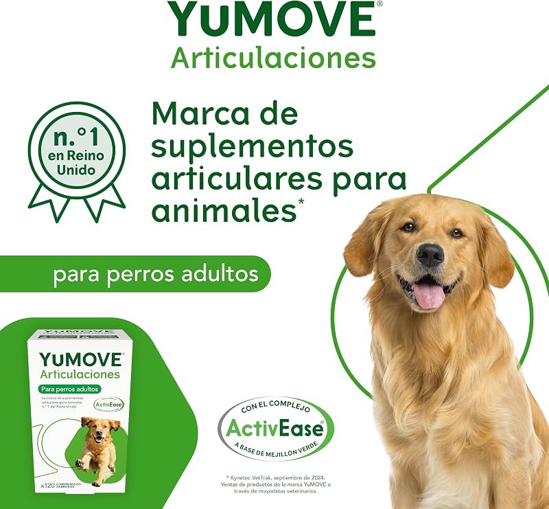 Condroprotector Perros 2-7 Años, 120 Comprimidos ActivEase Movilidad