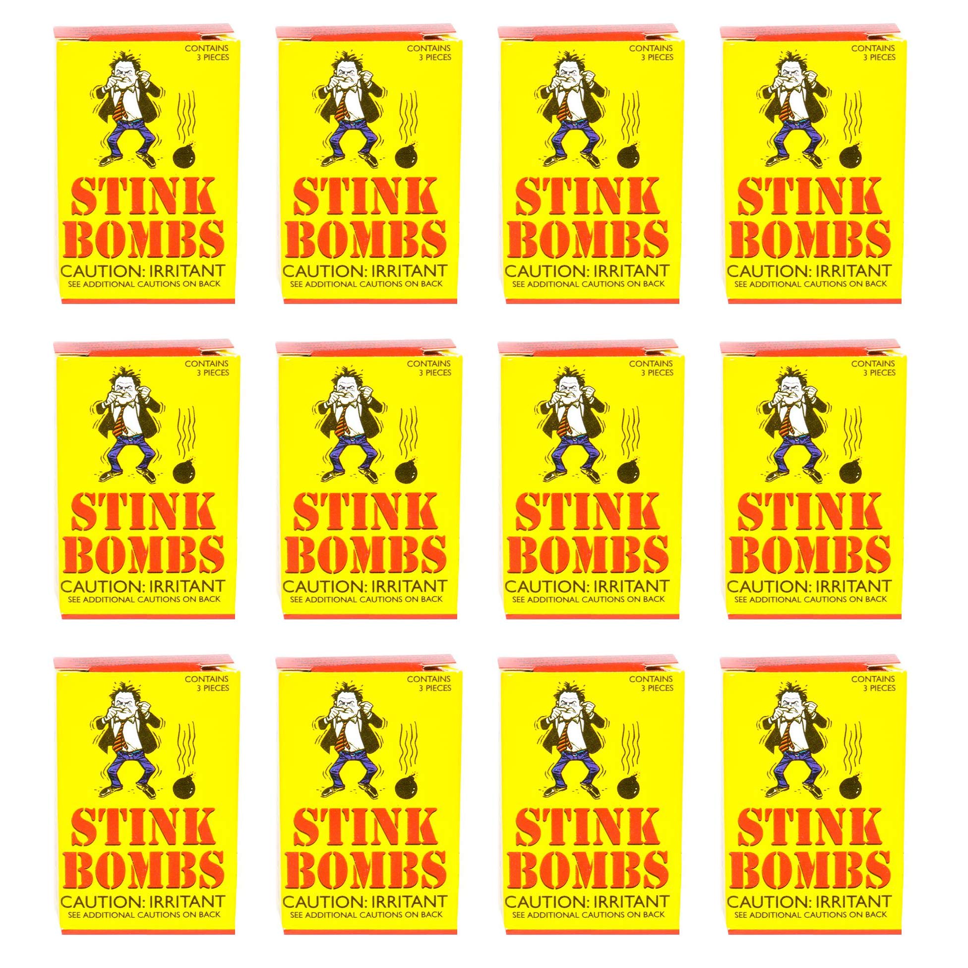 Rhode Island Novelty Stink Bombs 3 Glass Vials Per Box 12 Boxes Per