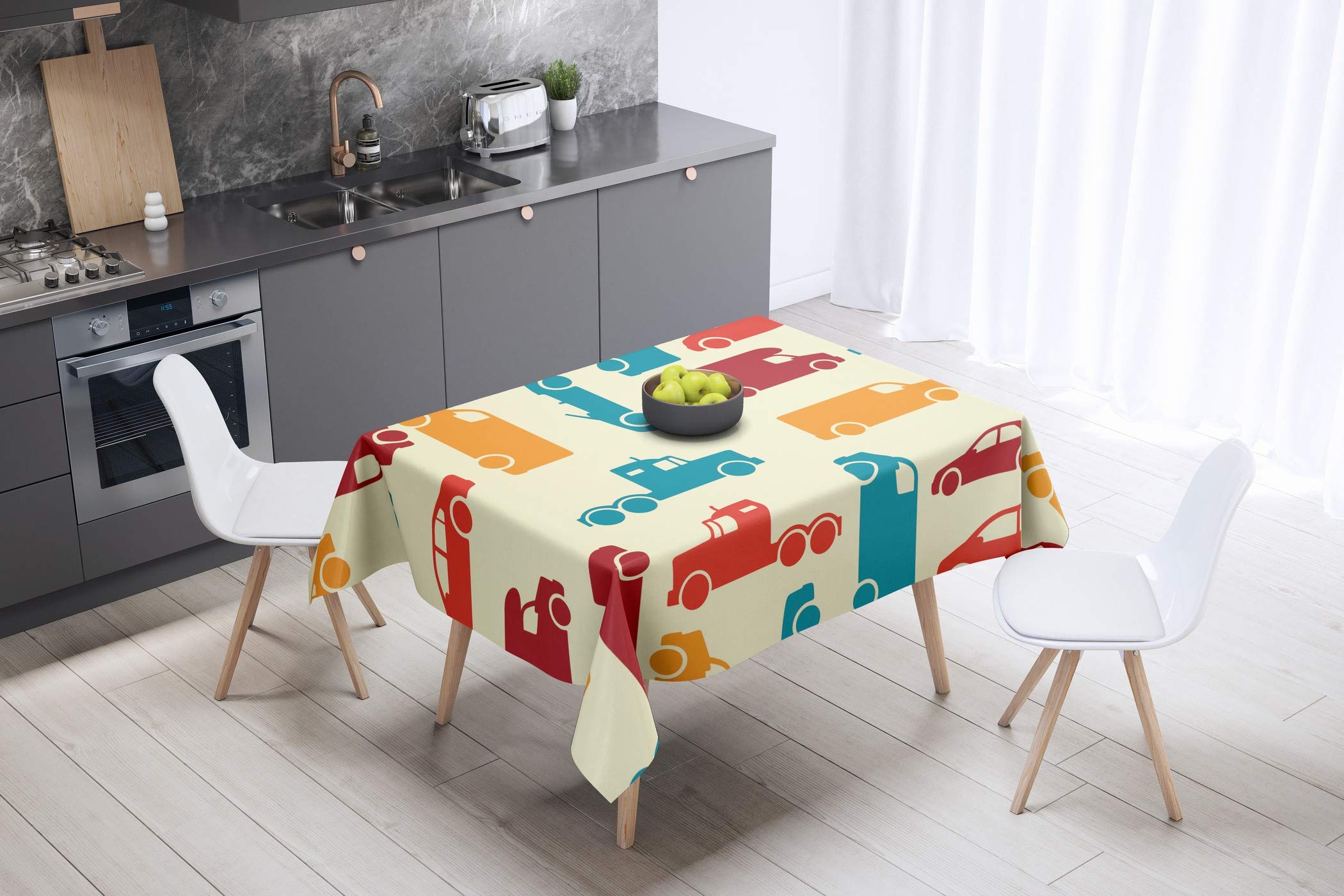 Bonamaison Kitchen Decoration, Tablecloth, 140cm x 140cm - Designed and Manufactured in Turkey