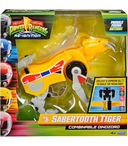 Bandai Power Rangers Legacy – Sabertooth Tiger Zord Avec Figurine, Neuf