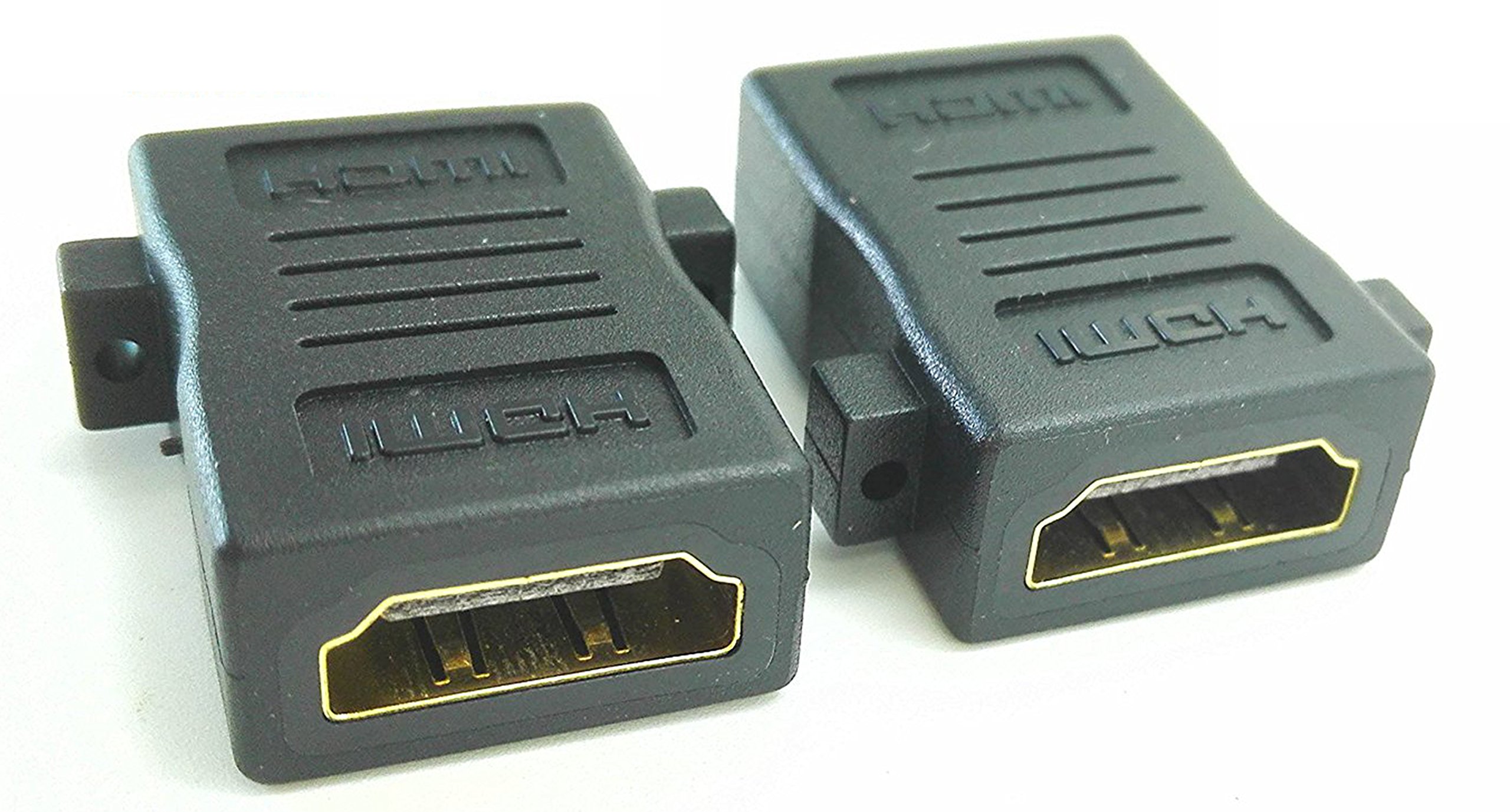 zdyCGTime (2Pack Gold-Plated HDMI Female Coupler,HDMI Female To HDMI 1.4 Female Extension Converter Adapter with Panel Mount Holes