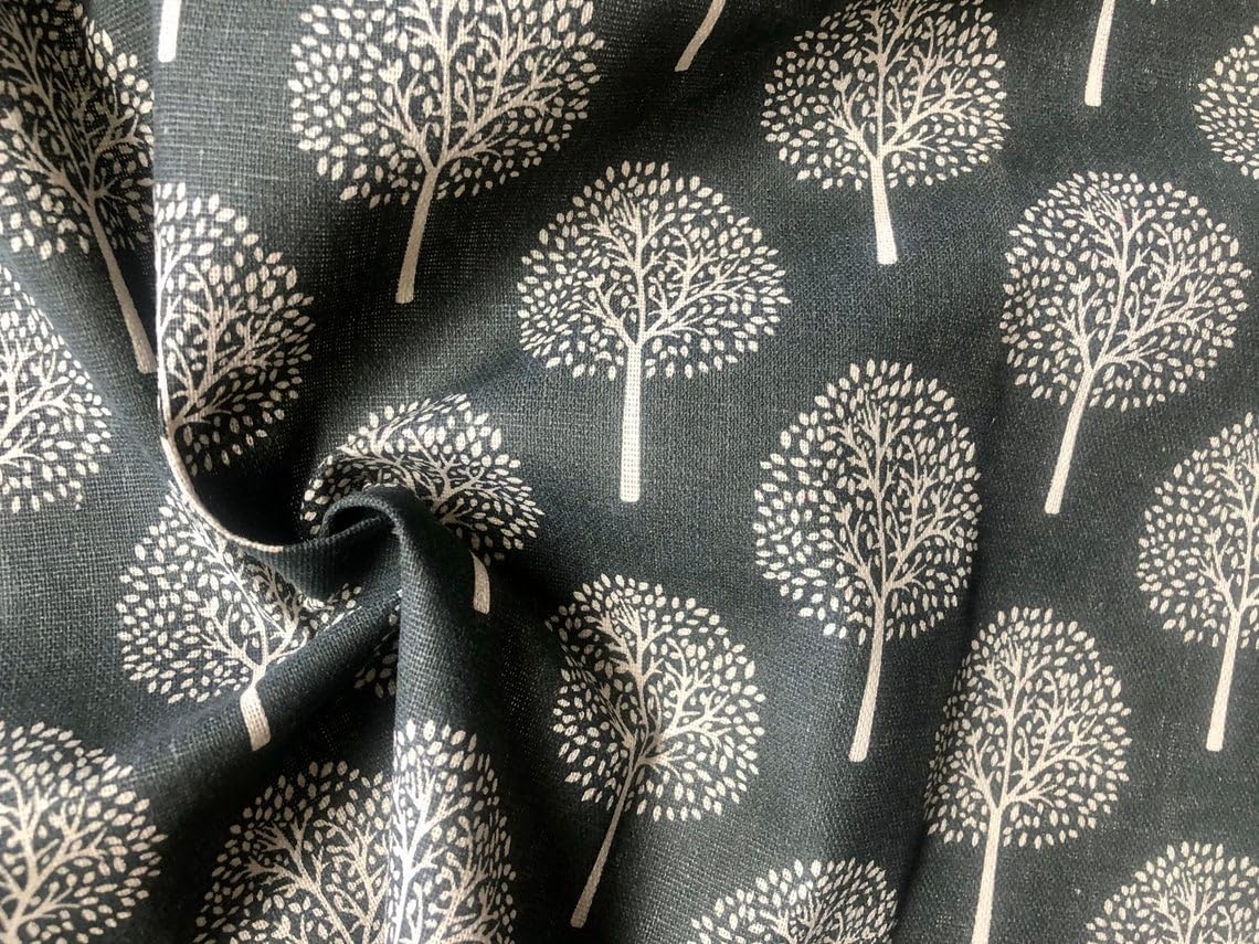 Grey Mulberry Tree Cotton Linen Fabric Natural Light Grey Hessian Jute Material Home Decor Curtain Upholstery- 150cm Wide Canvas (1 Metre)