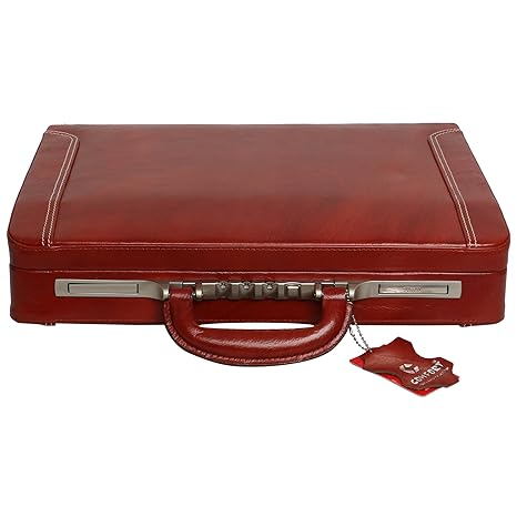C Comfort Genuine Leather Office Bag Medium Briefcase