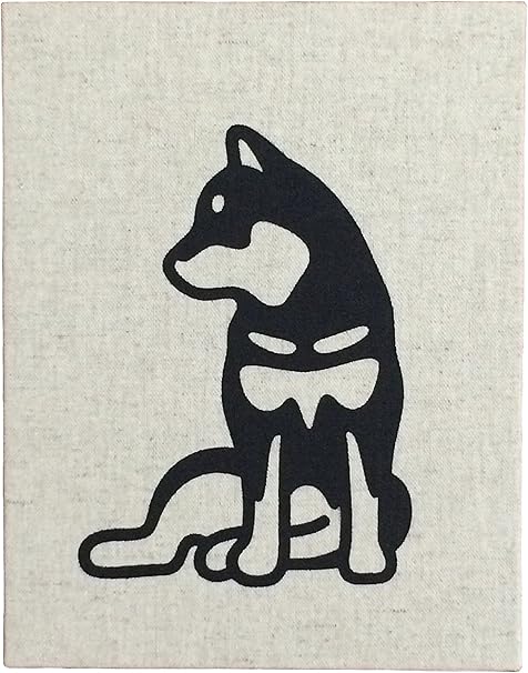 Amazon 黒柴犬 壁掛けパネル 横座り 犬 グッズ 雑貨 ファブリックパネル ゆる波 オリジナル アートフレーム ポスター オンライン通販