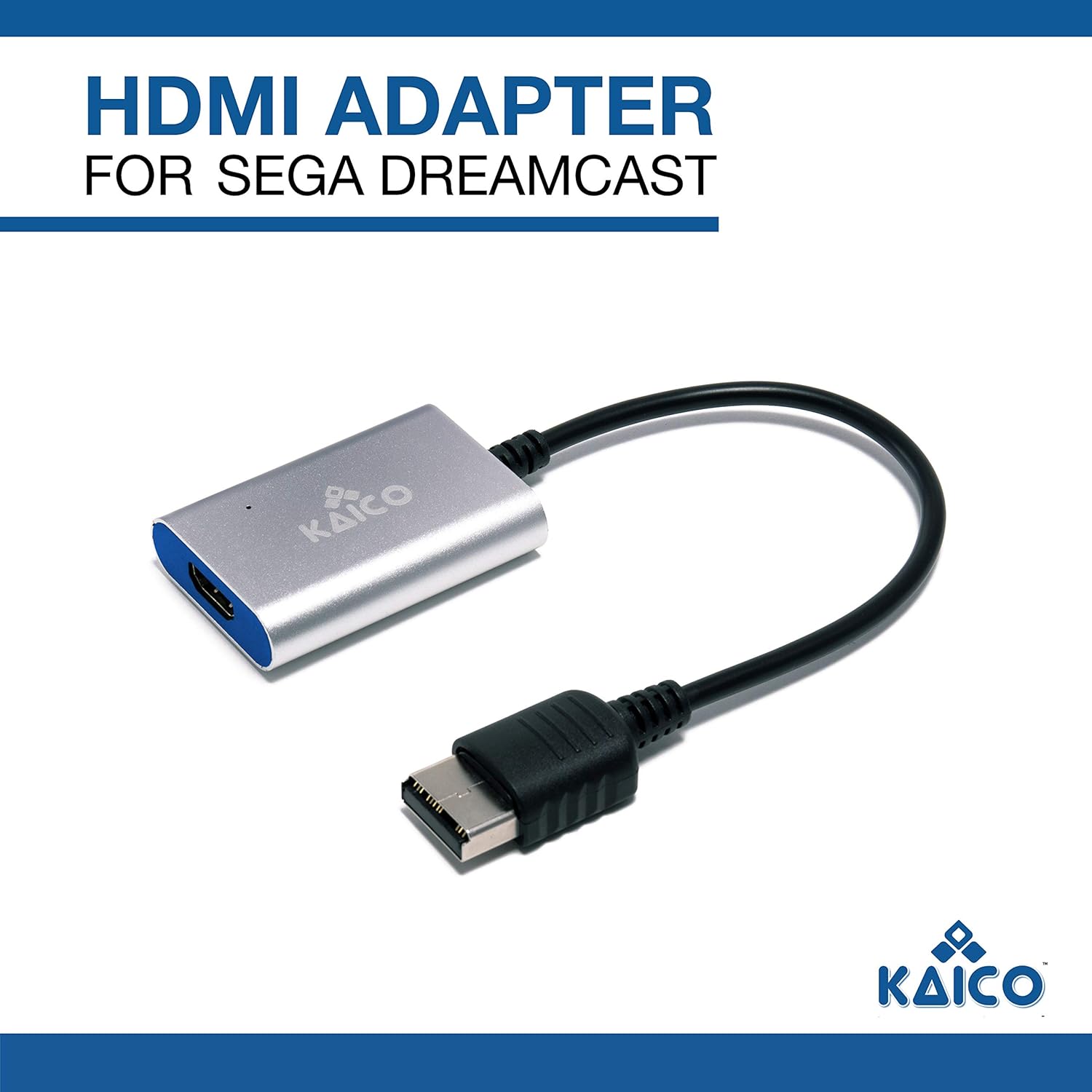 Sega Dreamcast HDMI Converter - Simple Plug and Play HDMI Converter For Sega Dreamcast - By Kaico - Sega Dreamcast VGA cable to Dreamcast HDMI - The Best Sega Dreamcast AV Cable: Video Games