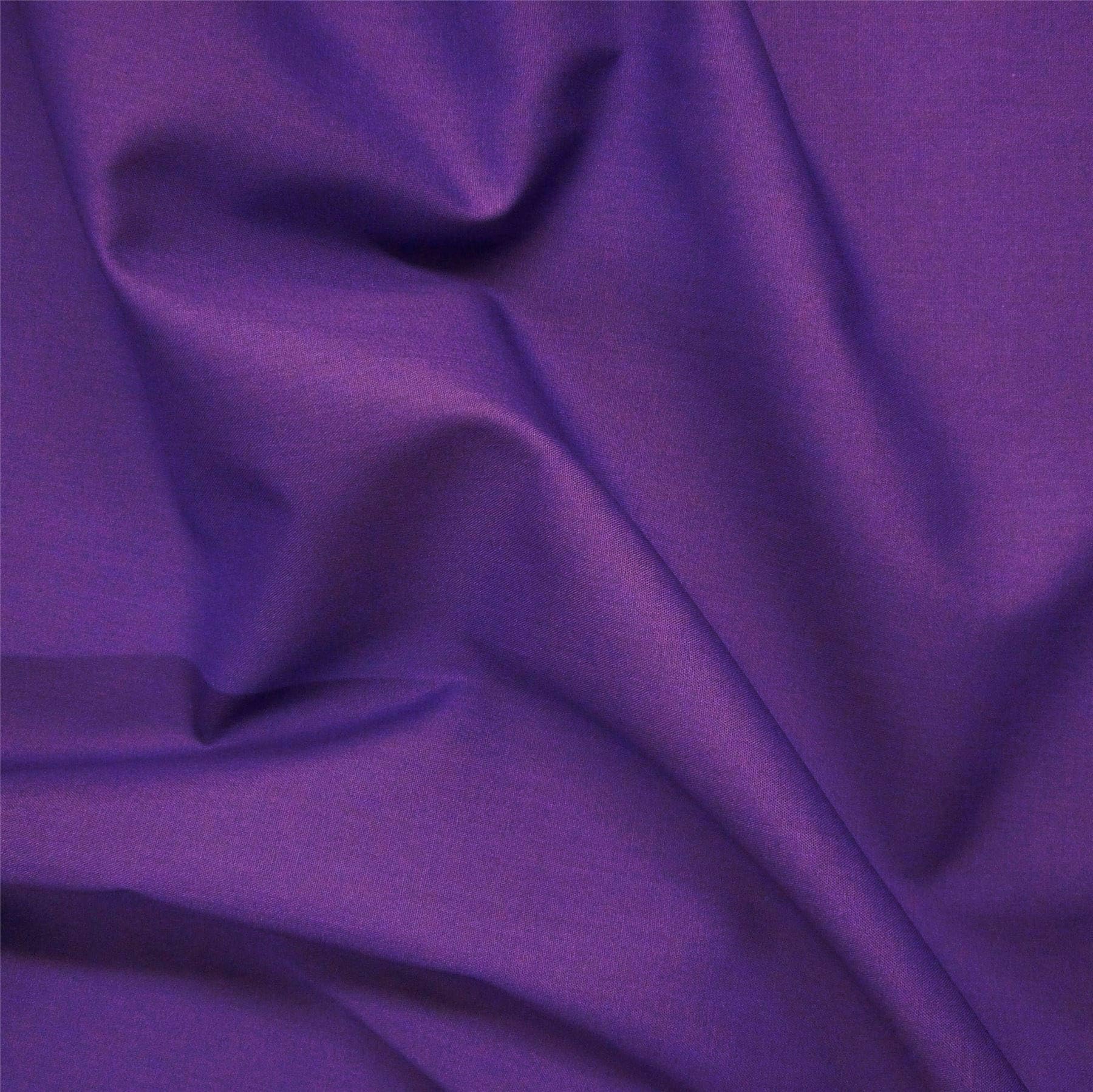 Nortex MillPlain Dyed Poplin Quality Purple Polycotton Fabric (Per Metre)