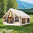 KNUO 2025 Upgraded 100% Waterproof Inflatable Camping Tent, Large Blow-Up Air Tent, No Assembly Needed Luxury Glamping House, Oxford Fabric