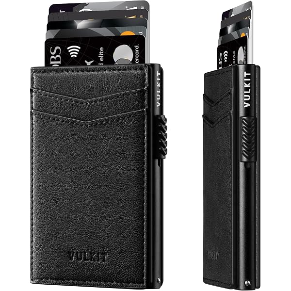 Amazon.com: VULKIT Men's Card Holder Wallet Pop Up Wallet Magnetic