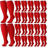 Jiuguva 20 Pairs Softball Socks Compression Football Baseball Athletic Soccer Socks for Women Men Adult Youth