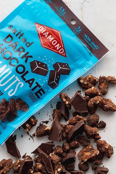 DIAMOND OF CALIFORNIA SALTED DARK CHOCOLATE WALNUT SNACK NUTS, 4 OZ.