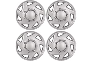 HubStar Hubcap Replacement for Ford Van 1998-2023, Premium Quality Sturdy 16-inch Wheel Cover (4 Piece Set)