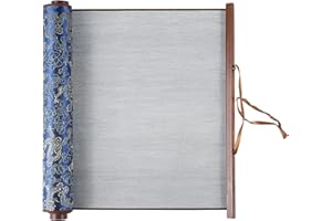 Corciosy Reusable Calligraphy Cloth, Water Write Cloth Scroll for Chinese Calligraphy Practice, No Ink or Paper Waste, Mess-Free Painting Activity, Gift for Beginners (Blue)
