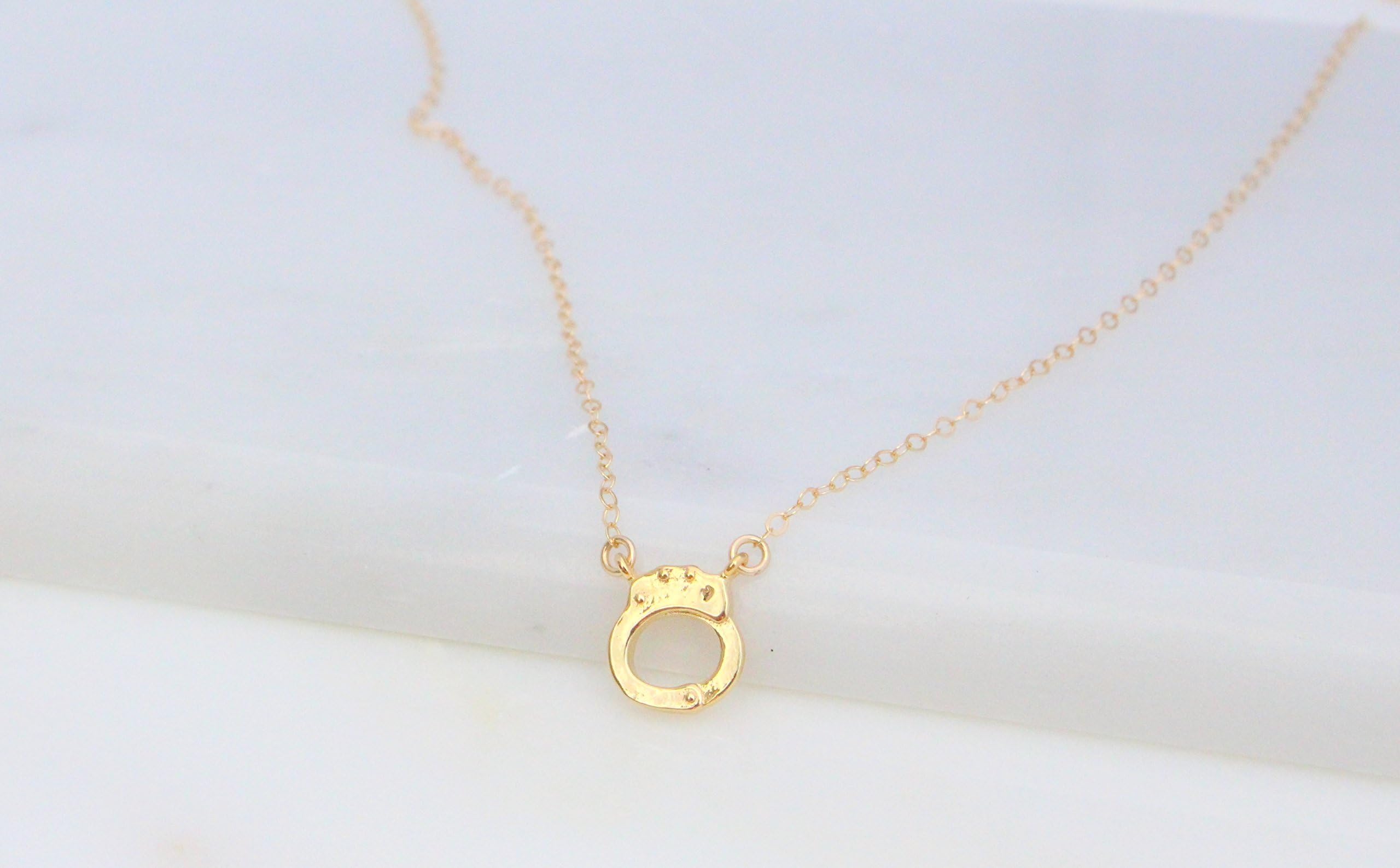 Partner In Crime Handcuff Friendship Necklace, Gold or Silver BFF Necklaces