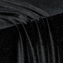 P Pothuiny Black Velvet Fabric by The Yard, 2 Yards