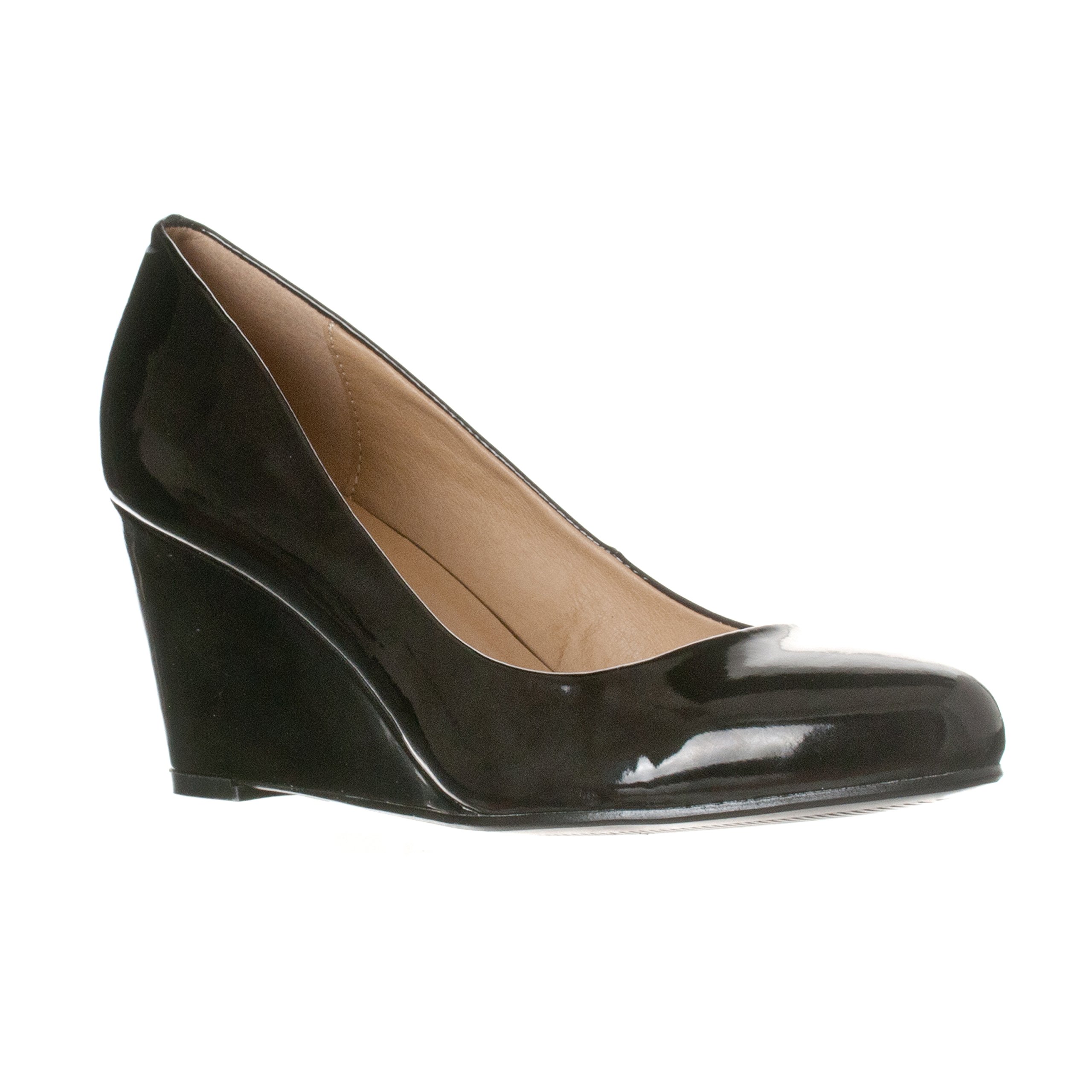 Riverberry Women's Leah Mid Heel Round Toe Wedge Pumps