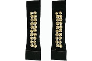 METAL BELLS INDIA MBI Ankle bells Bharatnatyam Ghungroo and kathak dancing Anklet (Ghungroo) |Musical Instrument Dancing gear| Indian Classical Dancers Anklet (Black)