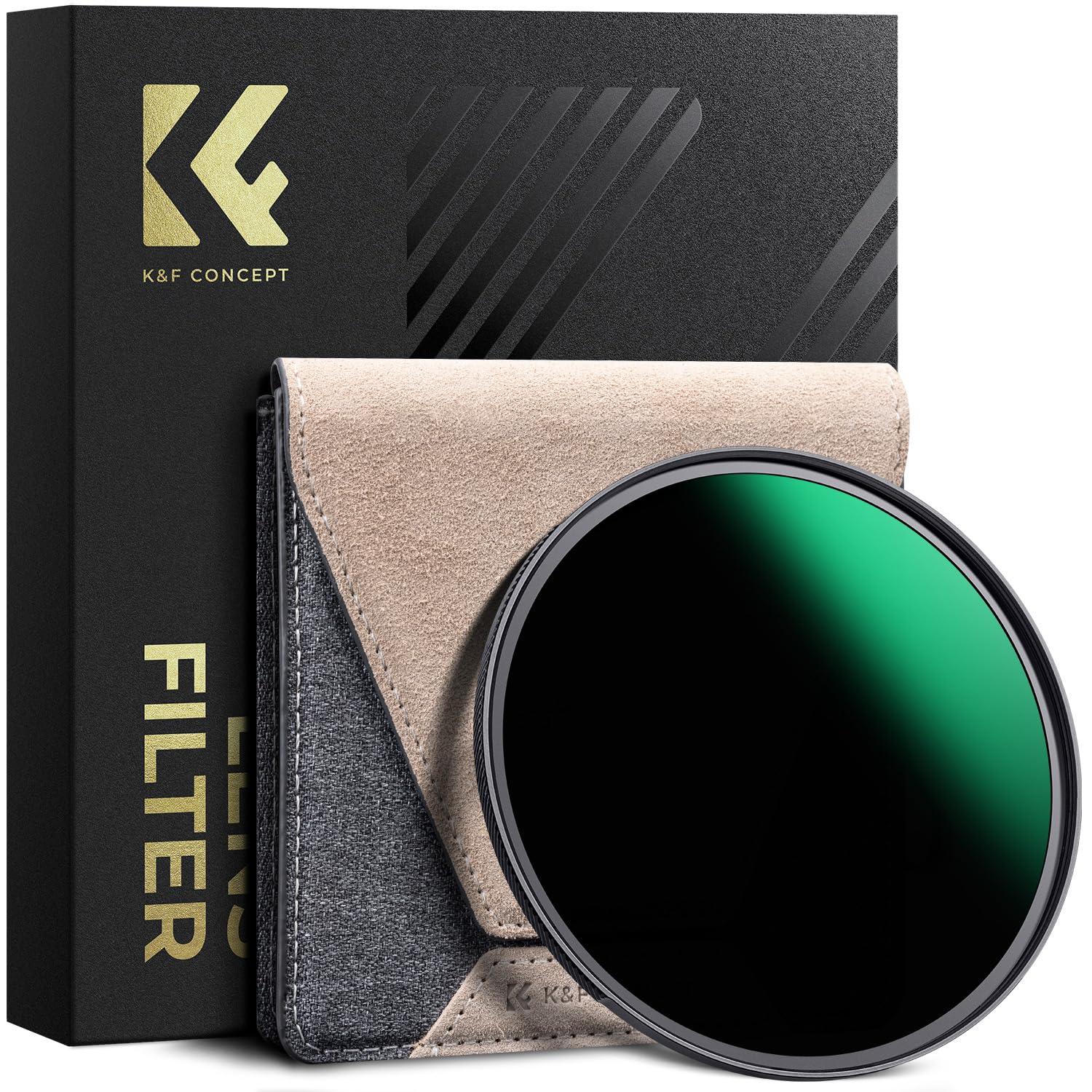 K&F CONCEPT 72mm ND1000 Filter with Brass Frame, 36-layers Coating, 10-stop High Definition Neutral Density for Camera Lens (Nano-X PRO Series)