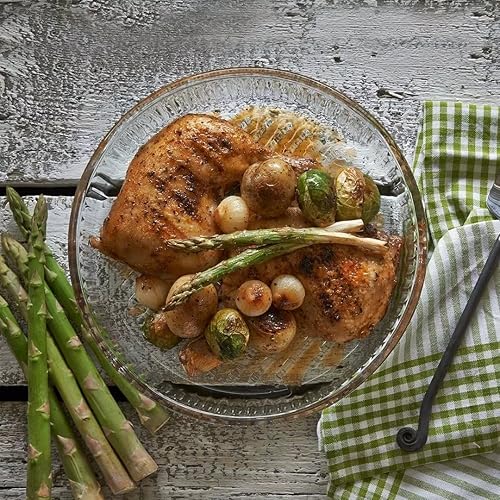 Biandeco Round Glass Grill, inch, Glass Casserole Dish