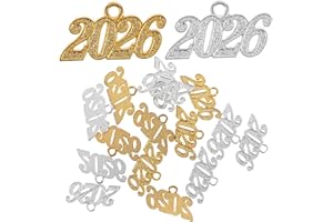 LIFKOME 2026 Graduation Year Charms 20pcs Alloy Diy Jewelry Pendant for Necklace Bracelet Tassel Accessories Class of 2026 Cr