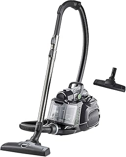 AEG LX7-2-ÖKO Staubsauger ohne Beutel (55% Recyclingmaterial, inkl. Zusatzdüsen, 750 Watt, 9 m Aktionsradius, 1,4 l Staubbehälter, ergonomischer Handgriff, waschbarer Hygiene Filter, schwarz/grün)