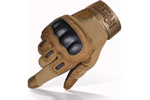 TITANOPS GEAR TitanOPS Tactical Gloves for Men - Full Finger Airsoft Gloves with Touch Screen Sensitive Knuckles - Sharp Resistant Microfiber Leather Nylon - Suitable for Hunting, Cycling, and Outdoor.