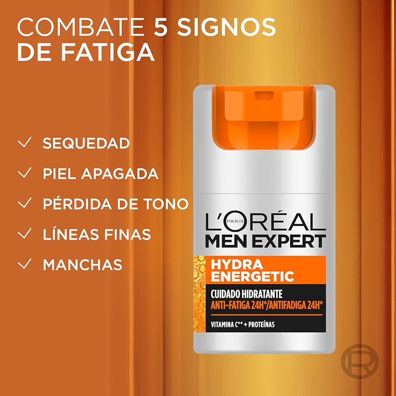 L'Oréal Paris Men Expert Hydra Energetic Crema Hidratante Anti-Fatiga, 50ml