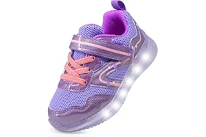 Floranate Light Up Toddler Boys Girls Shoes LED Flashing Lightweight Tennis Walking Sneakers for Toddler and Little Kid